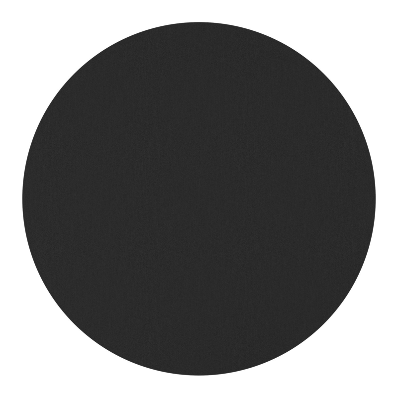 Table de jardin Fano ronde en aluminium beige et céramique pleine Nero Black - Diam. 130 x Haut. 75 cm