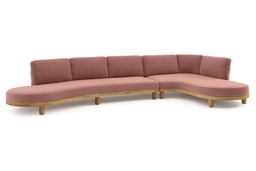 Chaise longue gauche + 3 places organique