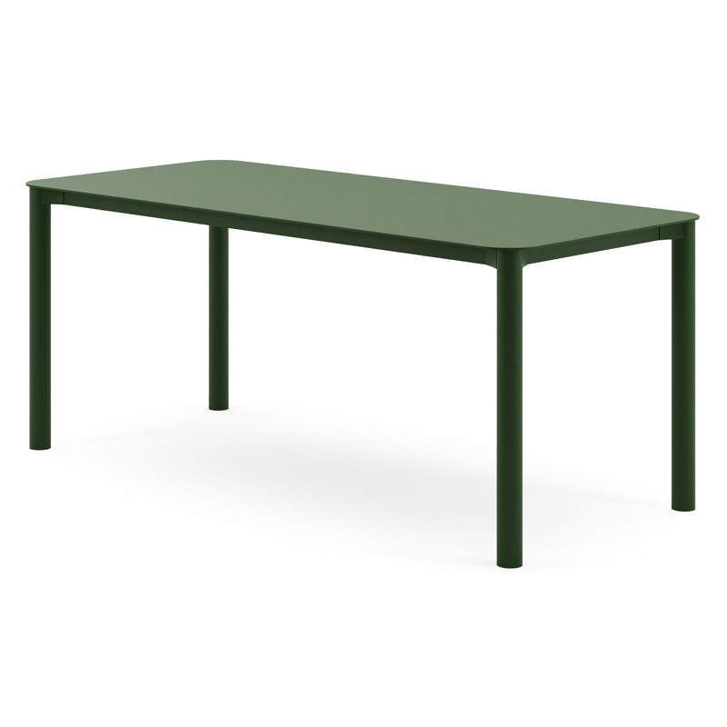 Orso tuintafel rechthoekig afgerond in groen aluminium - L 200 x B 80 x H 74.5 cm