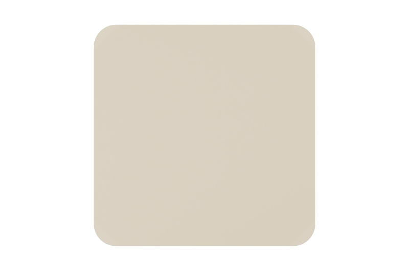 Table de jardin Orso carré arrondi en aluminium beige - Lg. 90 x Lrg. 90 x Haut. 75 cm