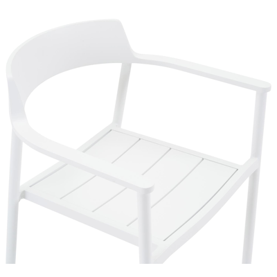 Fiordo tuinstoel in wit aluminium