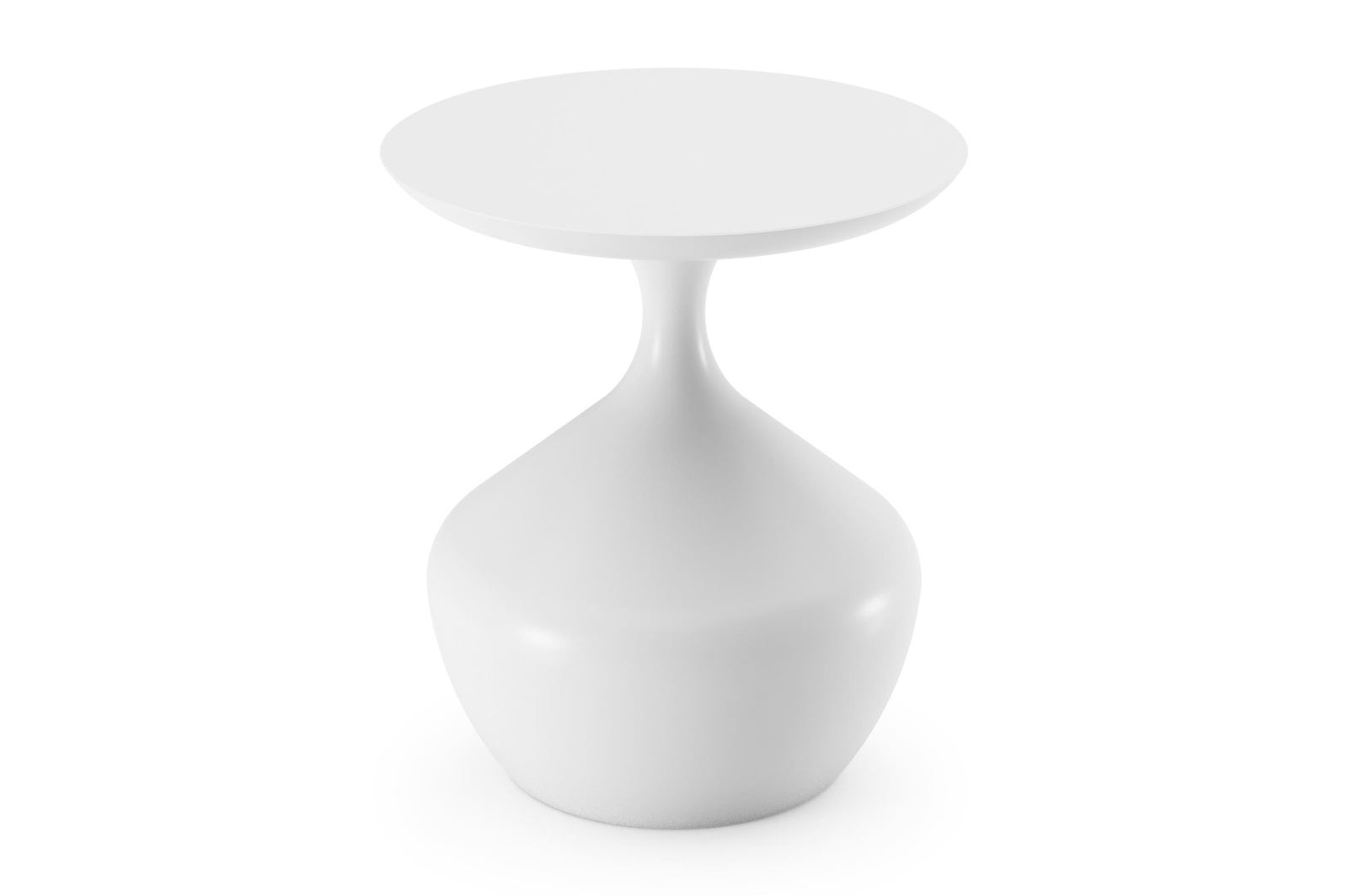 Bomero bijzettafel in wit aluminium - Dia. 48 x H 51 cm