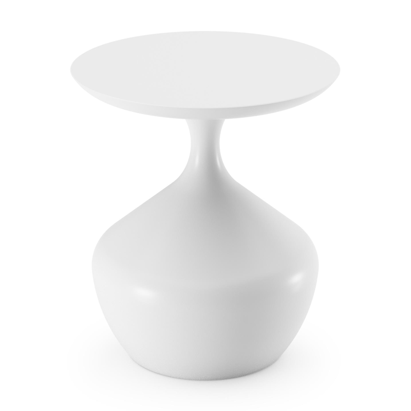 Bomero bijzettafel in wit aluminium - Dia. 48 x H 51 cm