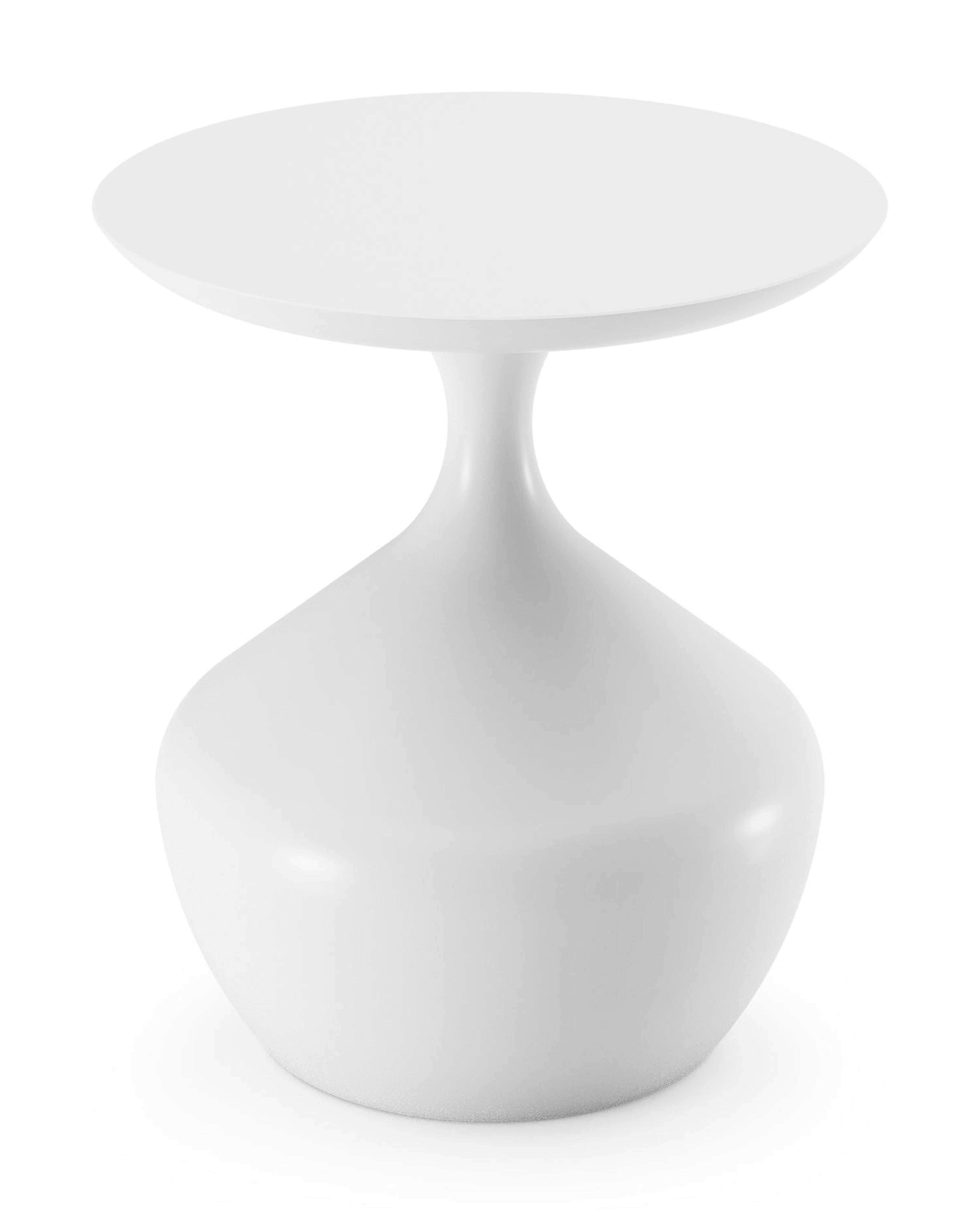 Bomero bijzettafel in wit aluminium - Dia. 48 x H 51 cm