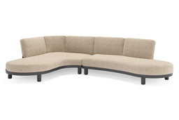 Chaise longue rechts + 2-zit organisch