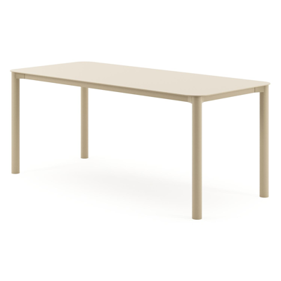 Orso tuintafel rechthoekig afgerond in beige aluminium - L 200 x B 80 x H 74.5 cm