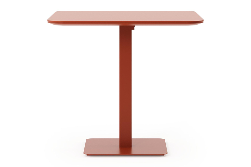 Fano kantelbare tuintafel in roestbruin aluminium - L 80 x B 80 x H 73 cm