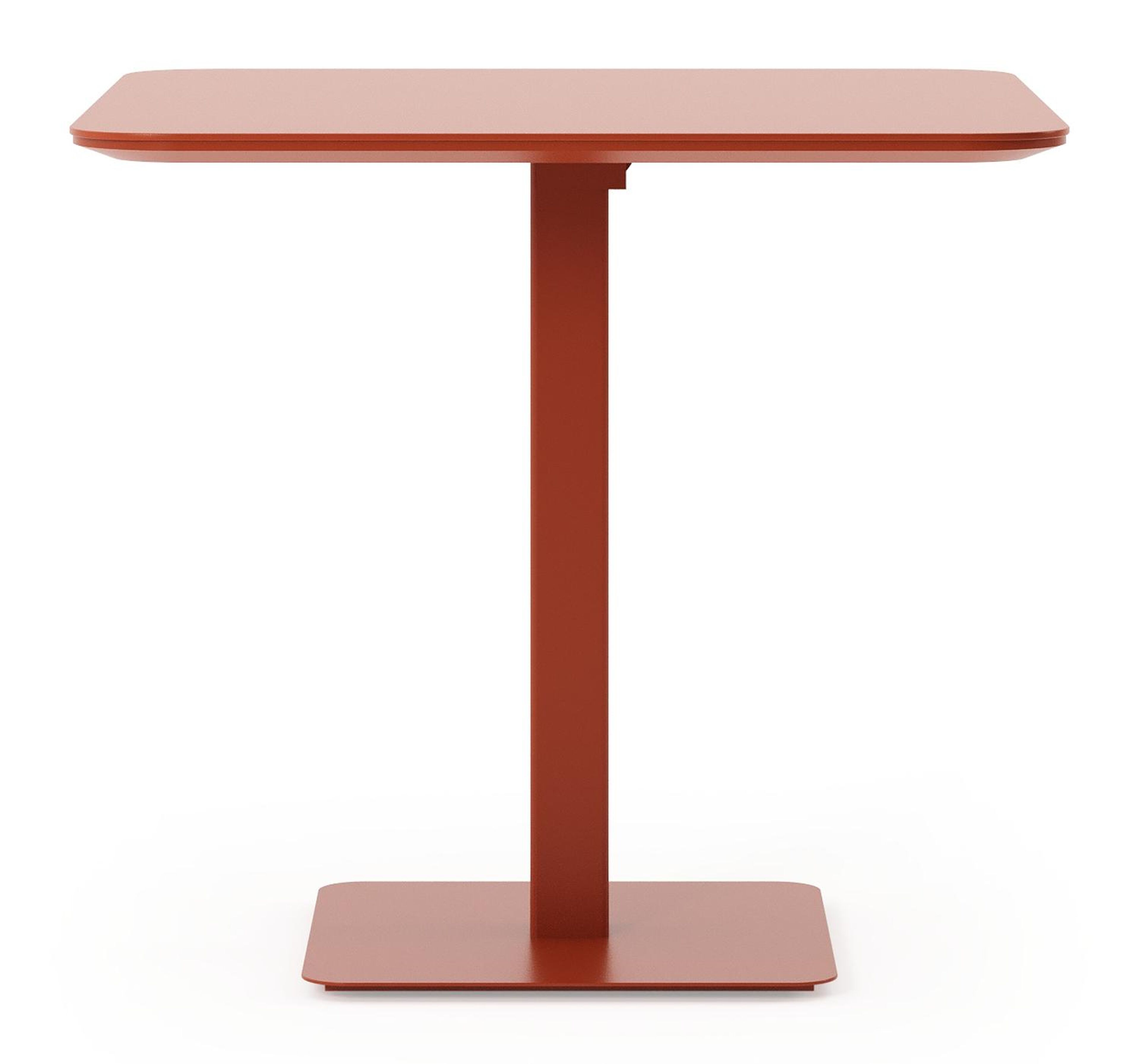 Fano kantelbare tuintafel in roestbruin aluminium - L 80 x B 80 x H 73 cm