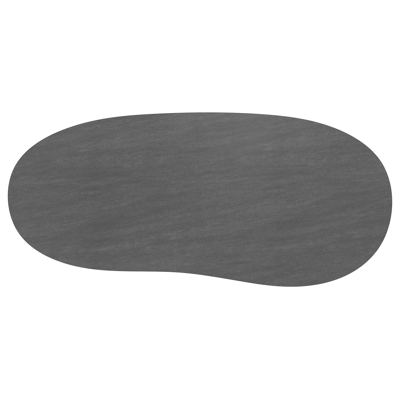 Amico tuintafel organisch in wit aluminium en volkeramiek Basalt Black - L 320 x B 145 x H 73.5 cm
