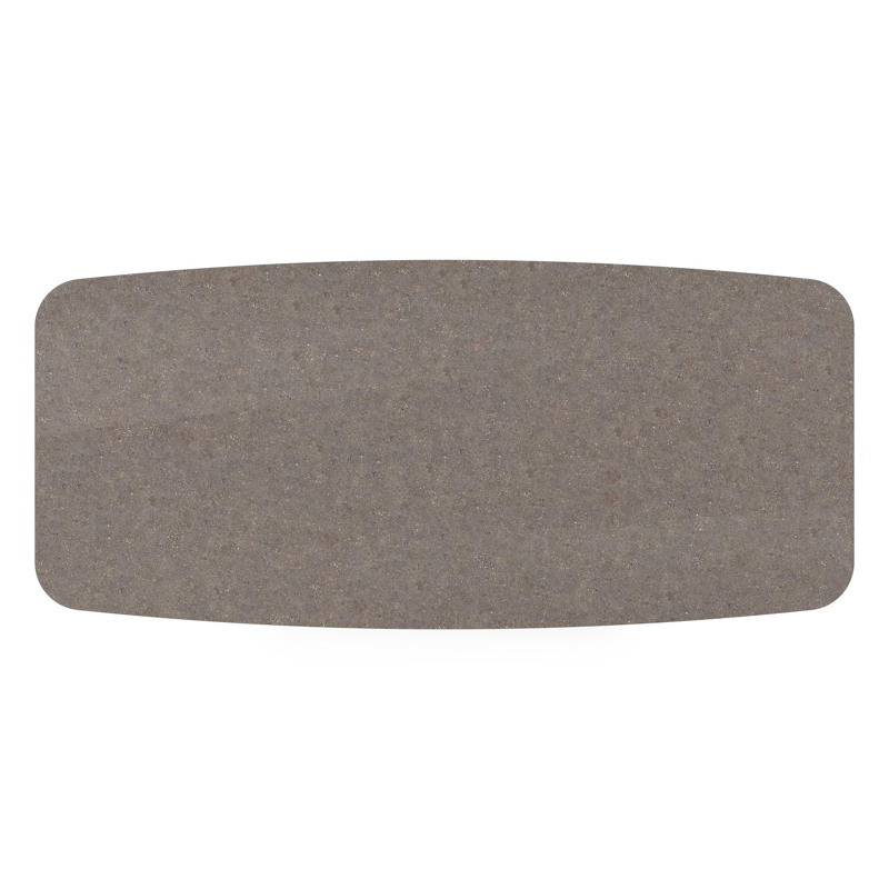 Orso tuintafel bootvorm in zwart aluminium en volkeramiek wulong - L 255 x B 115 x H 75 cm