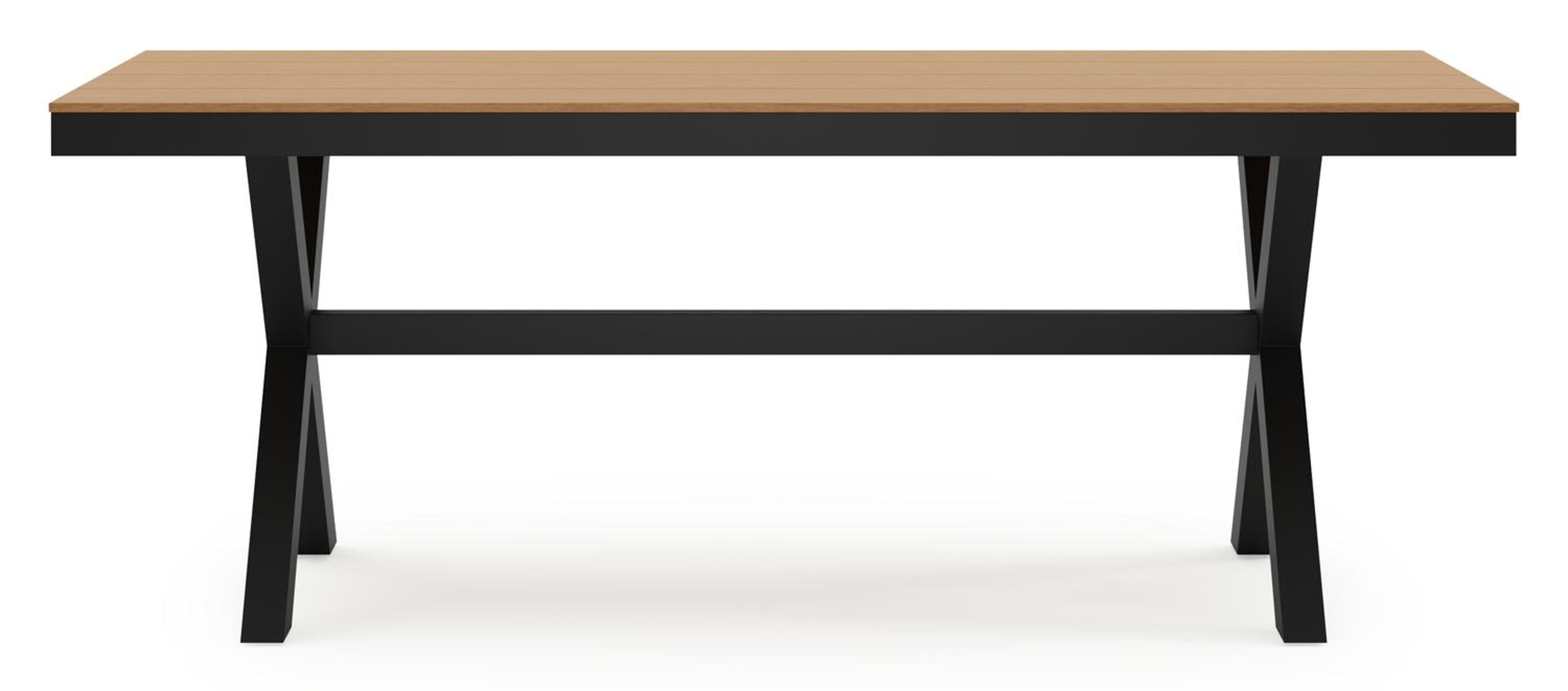 Bahia tuinset in zwart aluminium en polywood met 8 stapelbare Bahia tuinstoelen