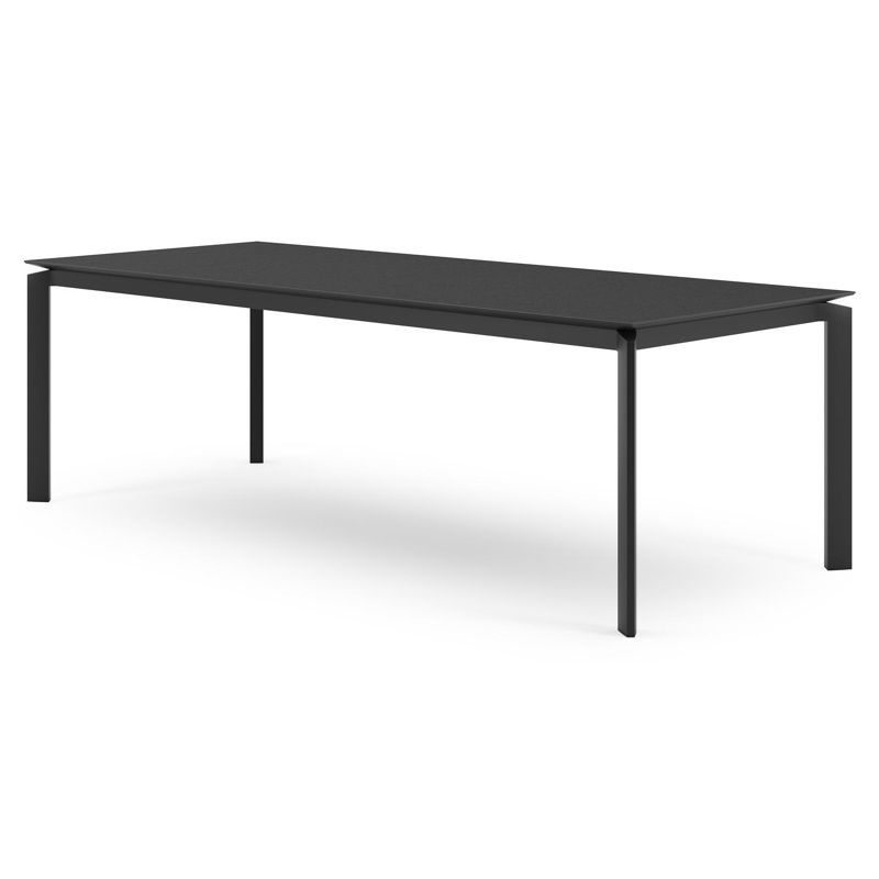 Cirello tuintafel in zwart aluminium en volkeramiek nero black - L 240 x B 100 x H 75 cm