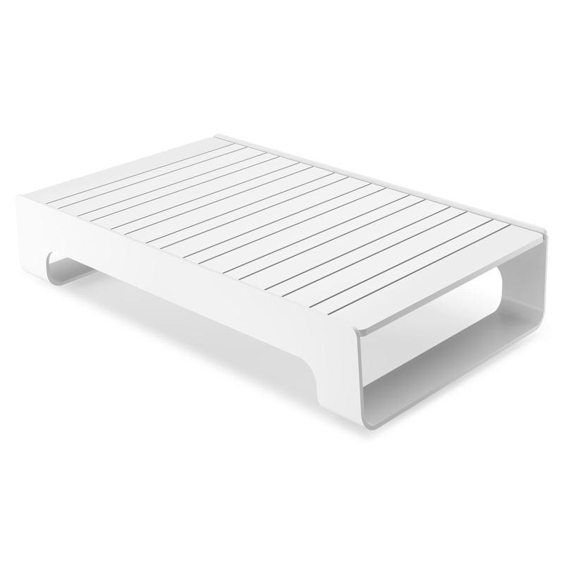 Atessa loungetafel in wit aluminium - L 117,5 x B 70 x H 30 cm