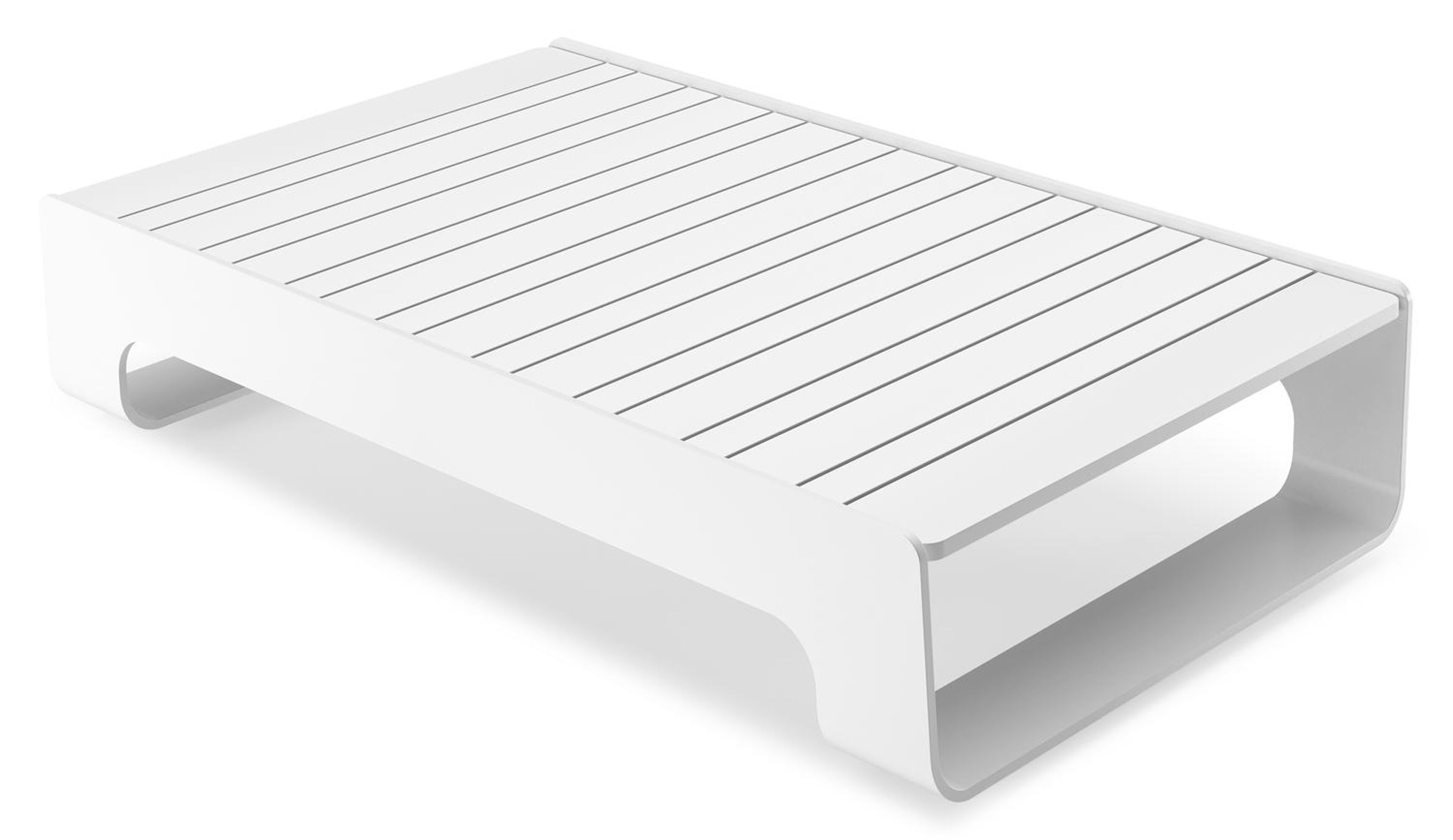 Atessa loungetafel in wit aluminium - L 117,5 x B 70 x H 30 cm