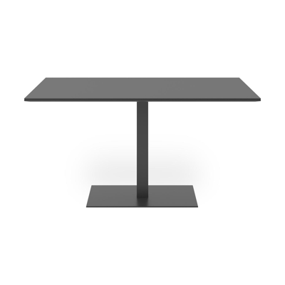 Piemonte tuintafel in zwart aluminium en volkeramiek nero black - L 140 x B 80 x H 72,5 cm