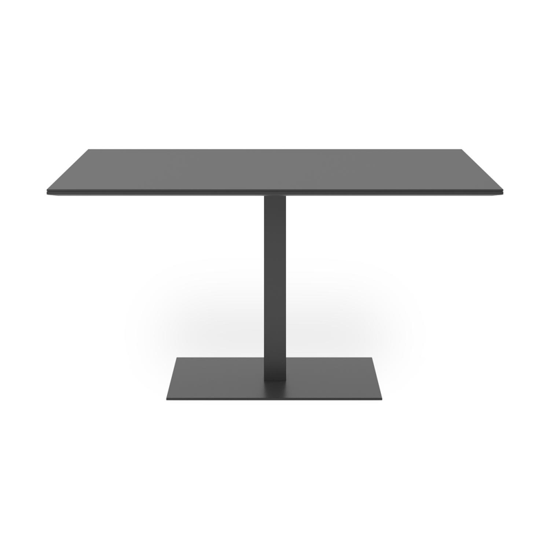 Piemonte tuintafel rechthoekig in zwart aluminium en volkeramiek nero black - L 140 x B 80 x H 73 cm