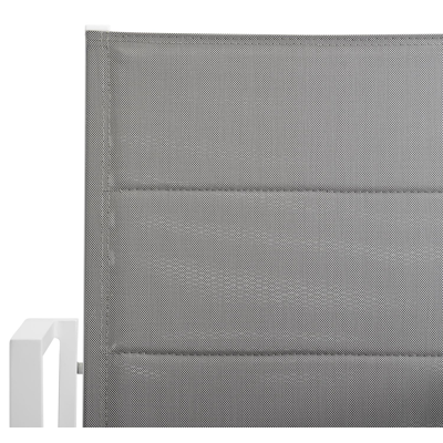 Rimini stapelbare tuinstoel in wit aluminium en grijs textilene