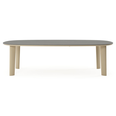 Amico tuintafel bombo xl in beige aluminium en volkeramiek Calatorao - L 270 x B 148 x H 73.5 cm