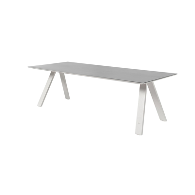 Cesano tafel wit-grijs - aluminium met tafelblad in volkeramiek - L  x B