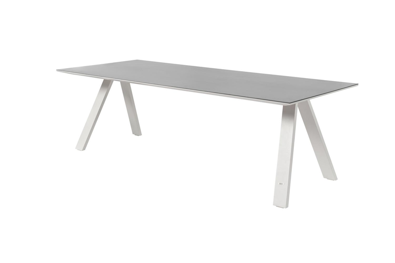 Cesano tafel wit-wit - aluminium met tafelblad in volkeramiek - L  x B