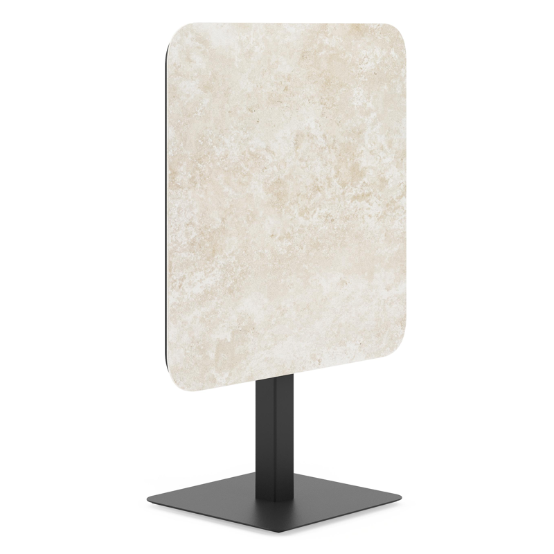 Fano kantelbare tuintafel afgerond vierkant in zwart aluminium en volkeramiek Rapolano L 80 x B 80 cm