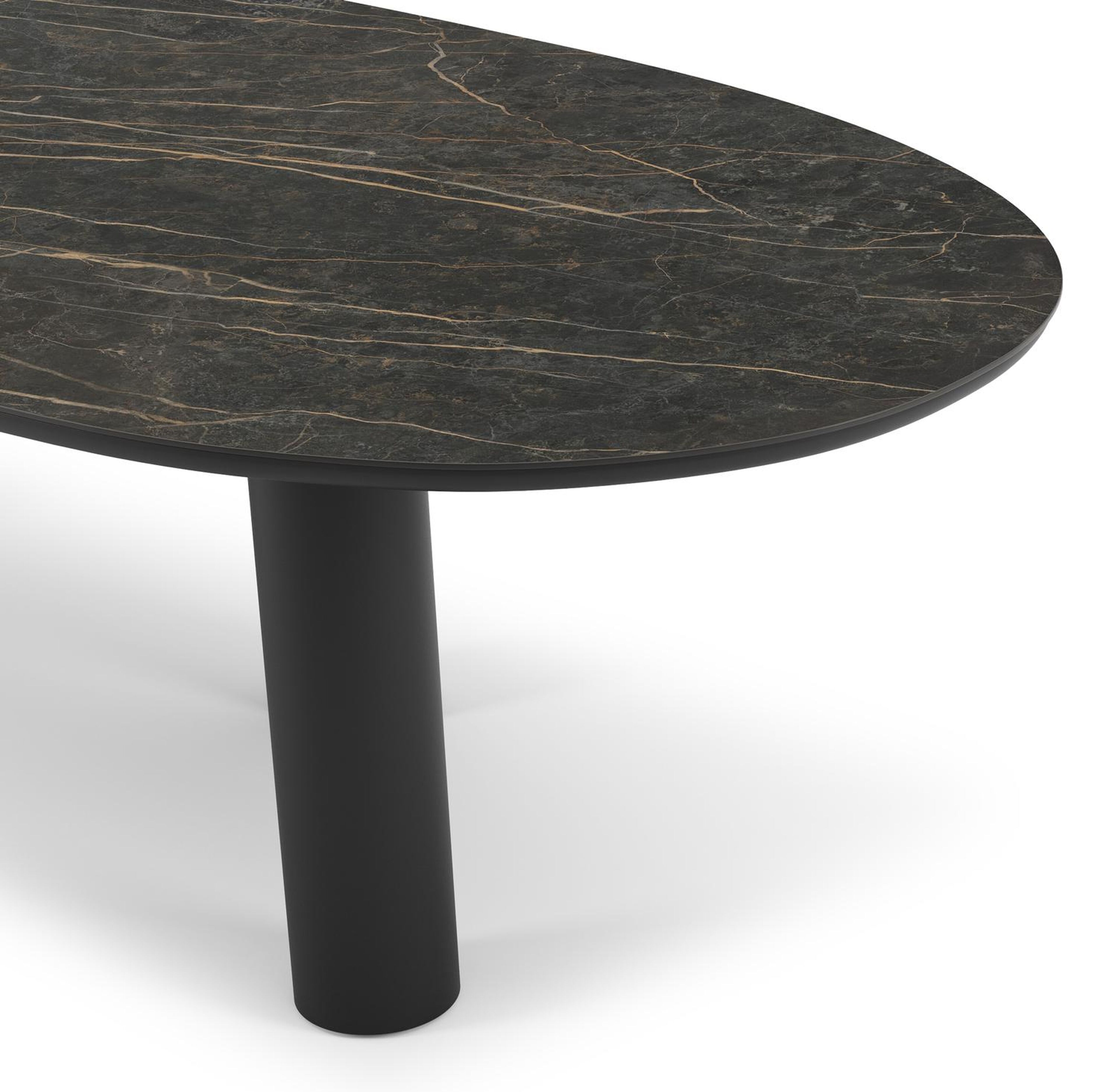 Organo tuintafel organisch in zwart aluminium en volkeramiek Black Obsession L 280 x B 120 x H 74 cm