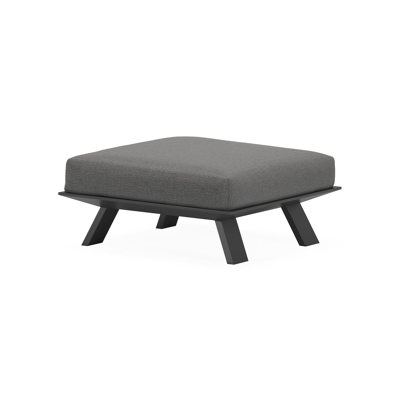 Cesano poef in zwart aluminium met savane tornado all weather sunbrella® luxe kussen