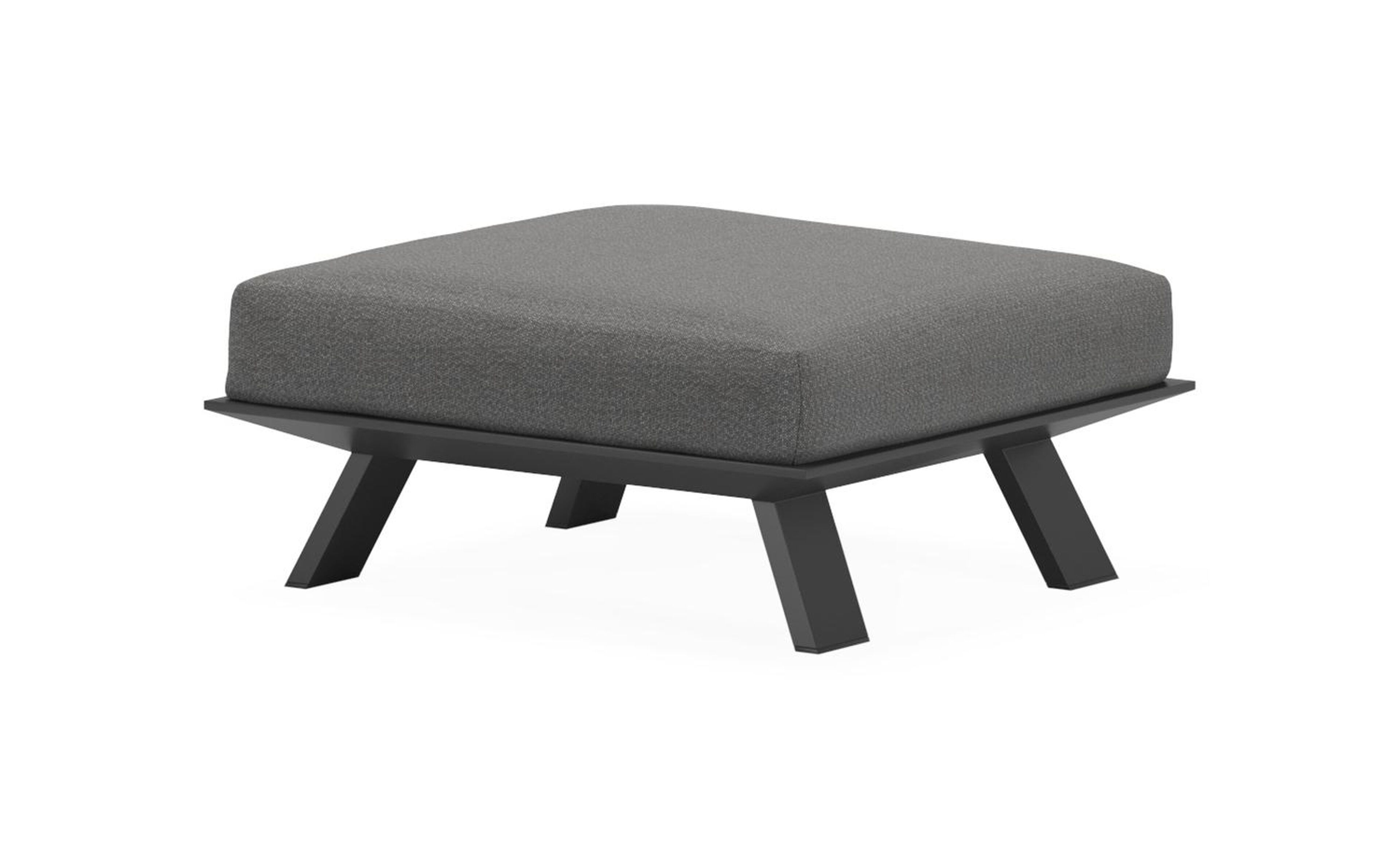Cesano poef in zwart aluminium met savane tornado all weather sunbrella® luxe kussen