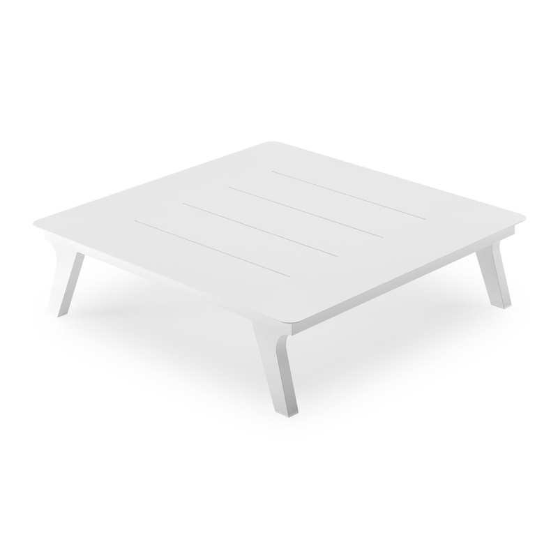 Bolzano loungetafel in wit aluminium - L 83,5 x B 83,5 x H 30
