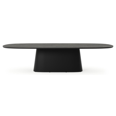 Amico tuintafel bombo xl in zwart aluminium en volkeramiek Black Obsession - L 320 x B 148 x H 73.5 cm