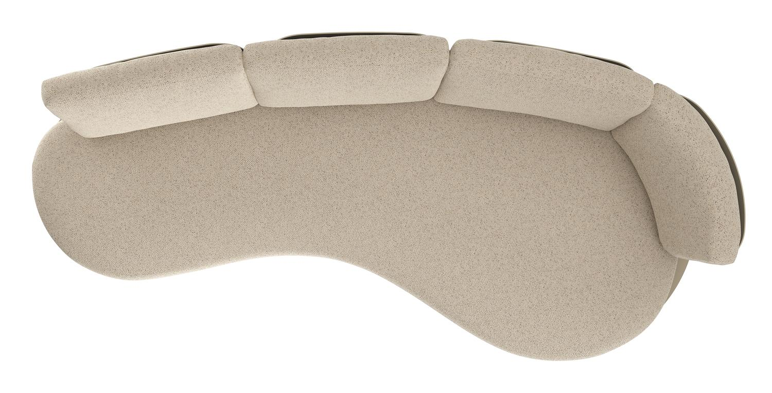 Canapé de jardin Donato en aluminium beige et coussins en all weather cosytica bora desert