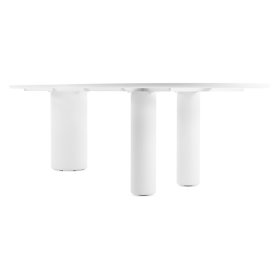 Amico tuintafel organisch in wit aluminium en volkeramiek Colorado Dunes - L 320 x B 120 x H 73.5 cm