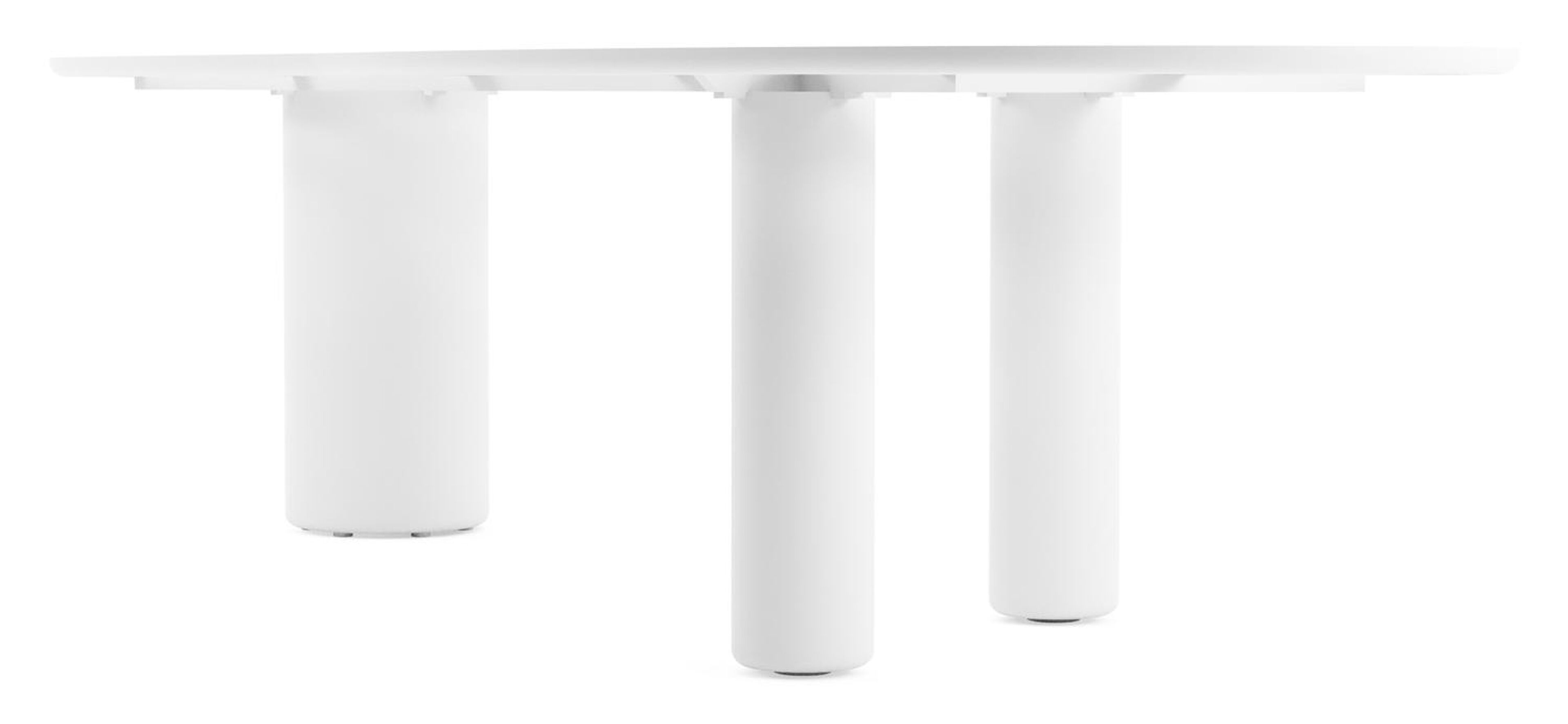 Amico tuintafel organisch in wit aluminium en volkeramiek Shilin - L 320 x B 120 x H 73.5 cm