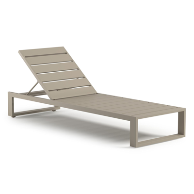 Verato verstelbaar ligbed in beige aluminium