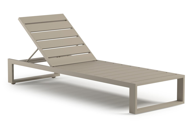 Verato verstelbaar ligbed in beige aluminium