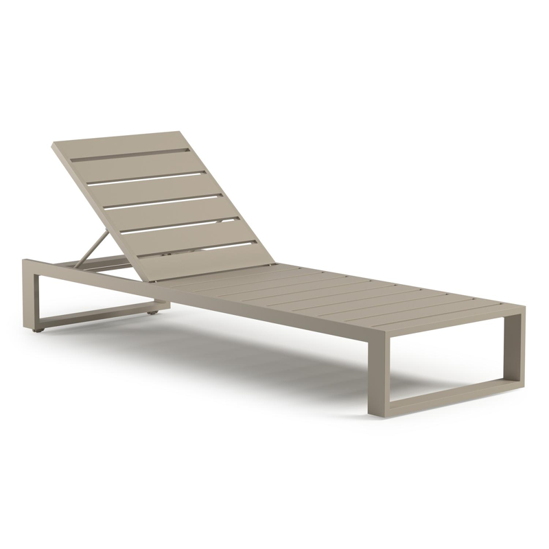 Verato verstelbaar ligbed in beige aluminium