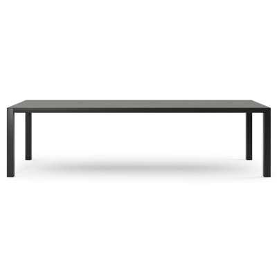 Table de jardin Como en aluminium noir et céramique pleine calatorao - Lg 280 x Larg. 110 x H 75 cm