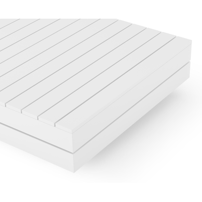 Bodino loungetafel in wit aluminium - L 83 x B 83 x H 25 cm