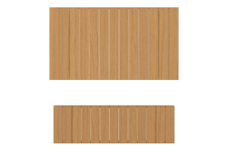 Alora bartafel in zwart aluminium en polywood - L 124 x B 68 x H 70 cm