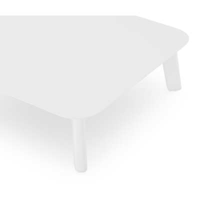 Mosa loungetafel in wit aluminium - L 64 x B 64 x H 21 cm