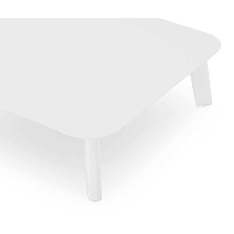Mosa loungetafel in wit aluminium - L 64 x B 64 x H 21 cm