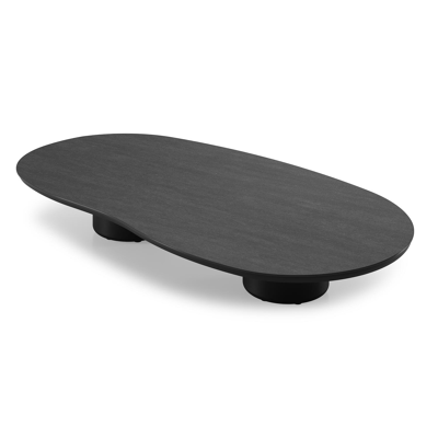 Amico loungetafel organisch in zwart aluminium en volkeramiek Basalt Black - L 170 x B 91 x H 25 cm