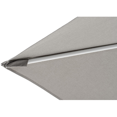 Calpe zweefparasol in wit aluminium met grijs weather+ softtouch parasoldoek - L1 270 x L2 270 cm (zonder voet)