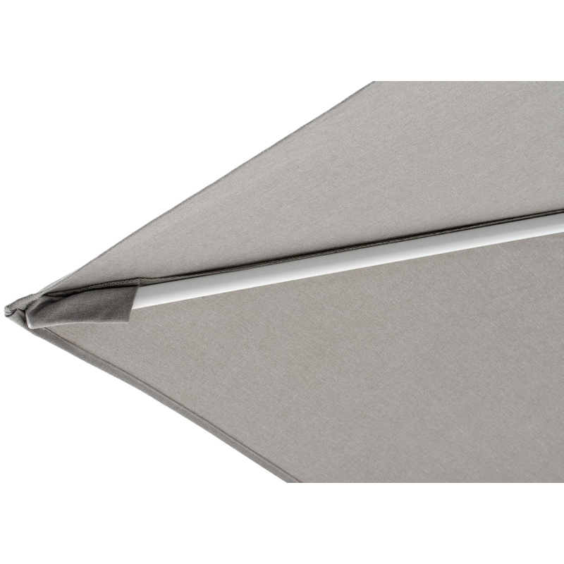 Parasol pendant Calpe en aluminium blanc avec toile de parasol en weather+ softtouch gris - Lg.1 270 x Lg.2 270 cm (sans pied de parasol)
