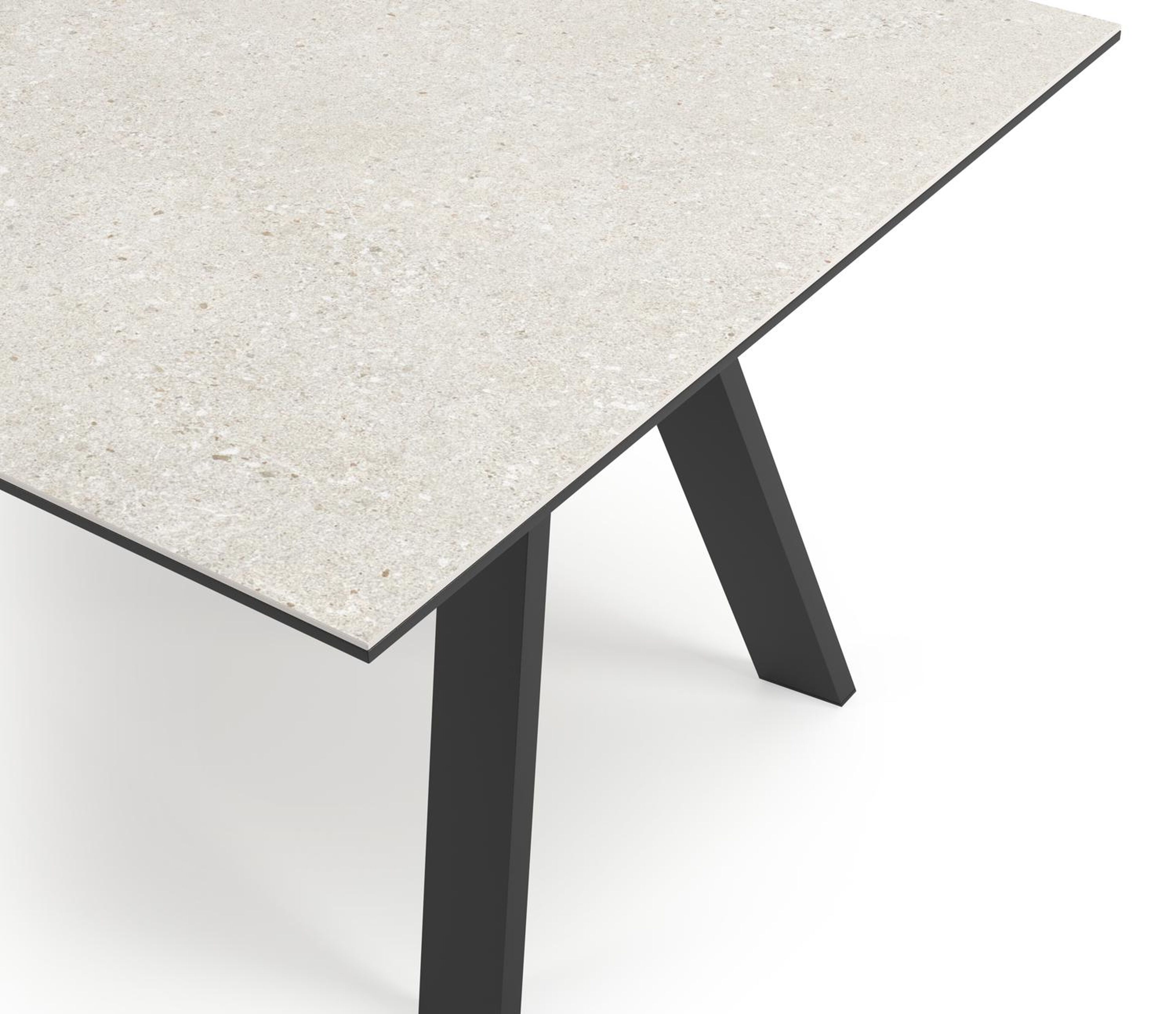 Cesano tuintafel in zwart aluminium en volkeramiek shilin - L 280 x B 110 x H 75 cm