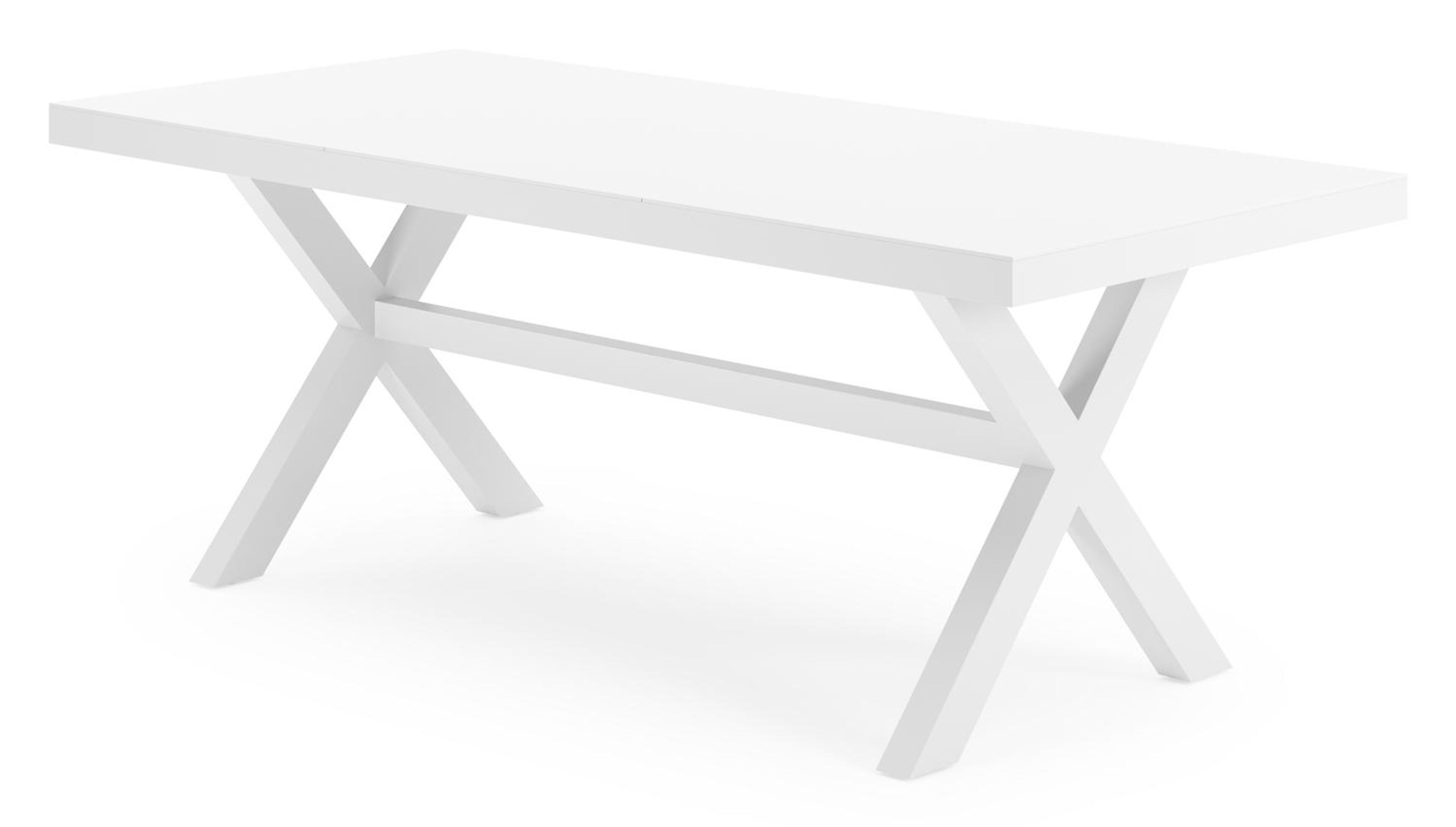 Bahia tuintafel in wit aluminium - L 200 x B 89 x H 75 cm