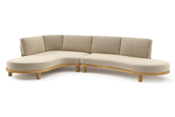 Chaise longue rechts + 2-zit organisch