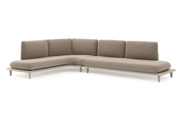 Chaise longue droite + 3-pl