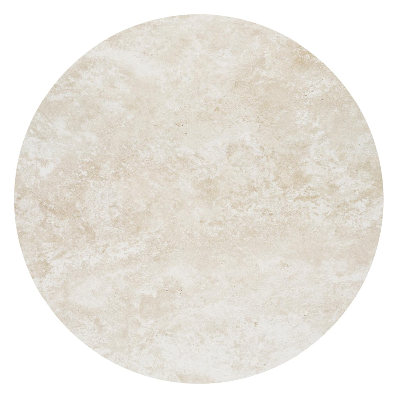 Amico loungetafel rond in zwart aluminium en volkeramiek Rapolano - Dia. 110 x H 28 cm