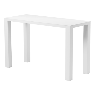 Nano bartafel in wit aluminium en volkeramiek arctic white - L 170 x B 70 x H 106 cm